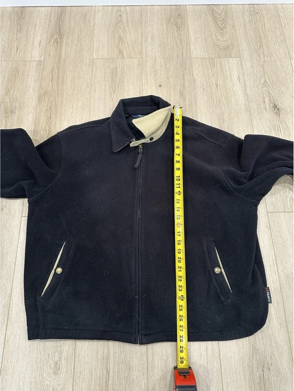 VINTAGE Polo Ralph Lauren Jacket Mens 2XL Black Polartec Full Zip Fleece